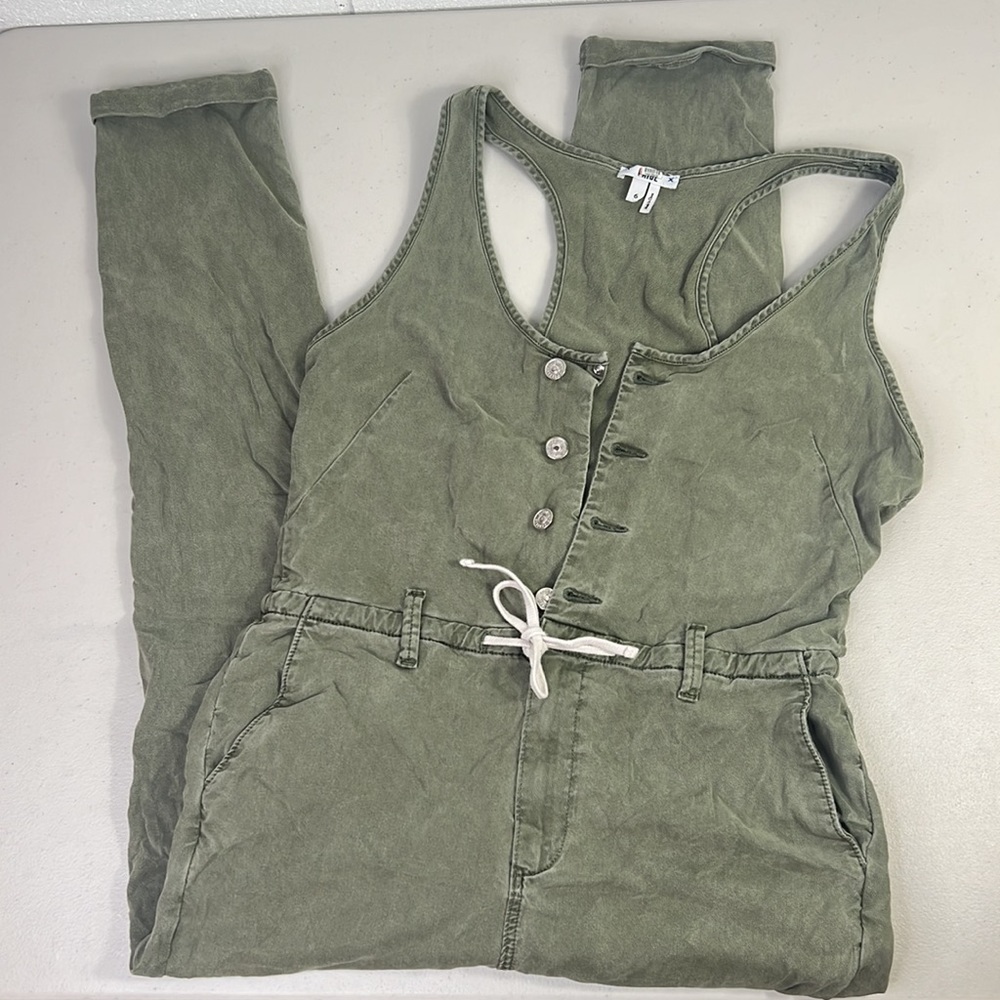 PAIGE Olive Green Utility Romper Jumpsuit